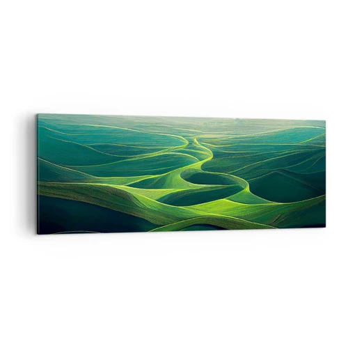 Lærredstryk - Billede på lærred - I grønne dale - 140x50 cm