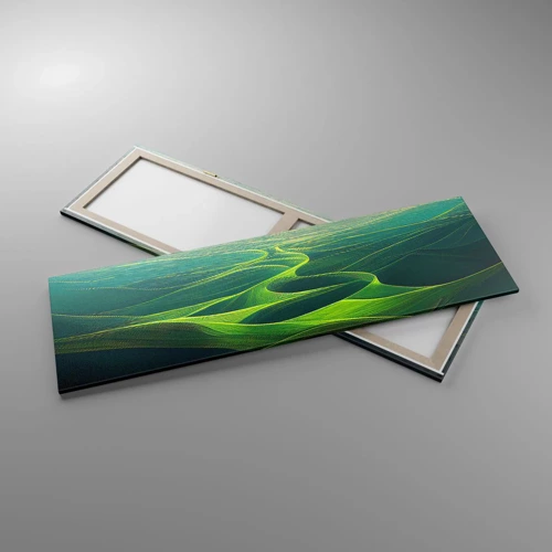 Lærredstryk - Billede på lærred - I grønne dale - 160x50 cm