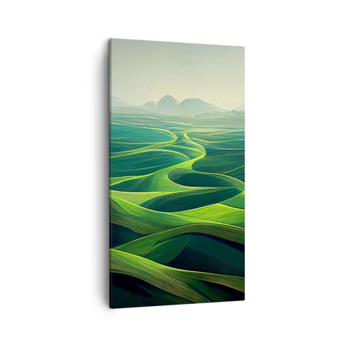 Lærredstryk - Billede på lærred - I grønne dale - 45x80 cm