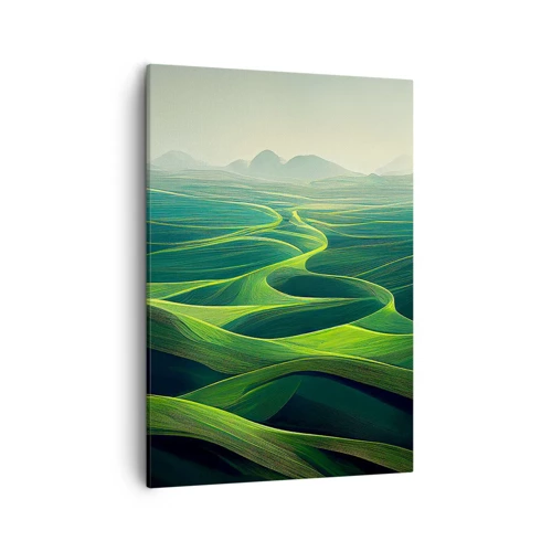 Lærredstryk - Billede på lærred - I grønne dale - 50x70 cm