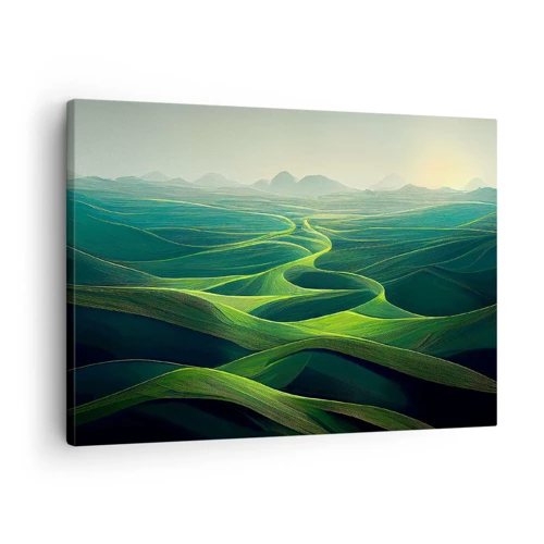 Lærredstryk - Billede på lærred - I grønne dale - 70x50 cm