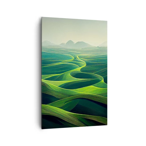 Lærredstryk - Billede på lærred - I grønne dale - 80x120 cm