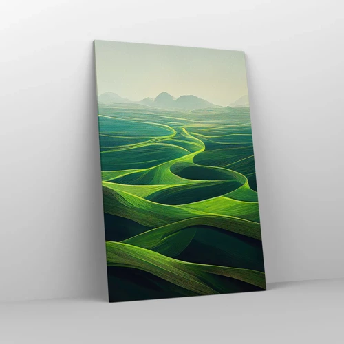 Lærredstryk - Billede på lærred - I grønne dale - 80x120 cm