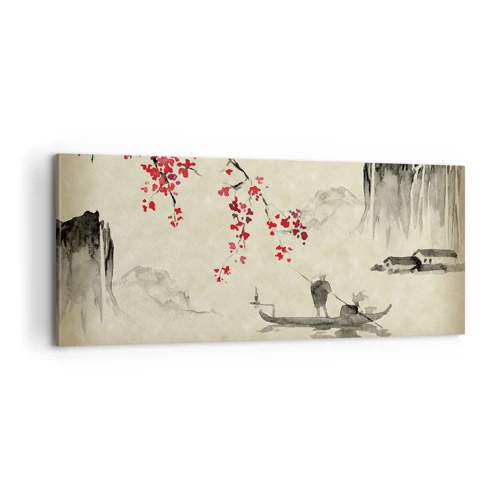 Lærredstryk - Billede på lærred - I kirsebærblomsternes land - 100x40 cm