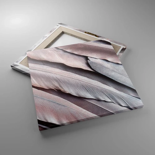 Lærredstryk - Billede på lærred - I lyserødt sølv - 40x40 cm