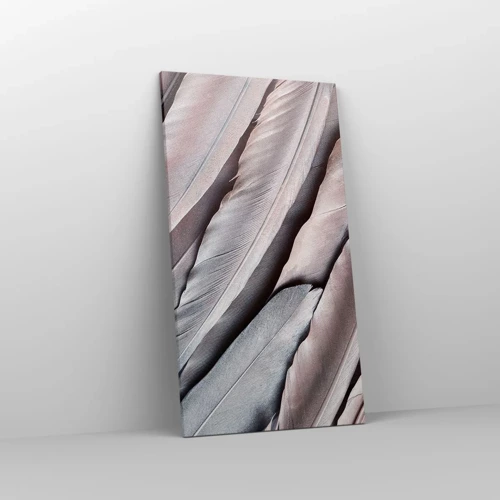 Lærredstryk - Billede på lærred - I lyserødt sølv - 55x100 cm