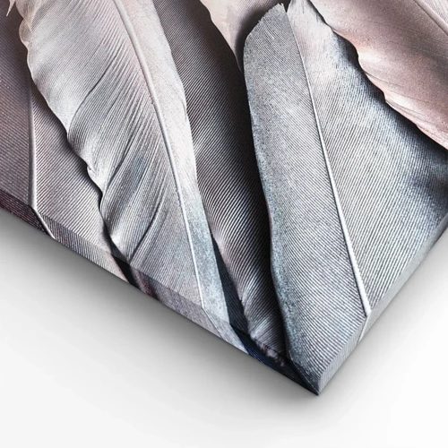 Lærredstryk - Billede på lærred - I lyserødt sølv - 55x100 cm