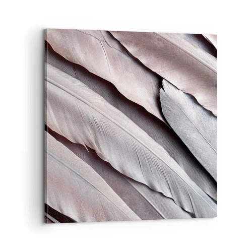 Lærredstryk - Billede på lærred - I lyserødt sølv - 60x60 cm