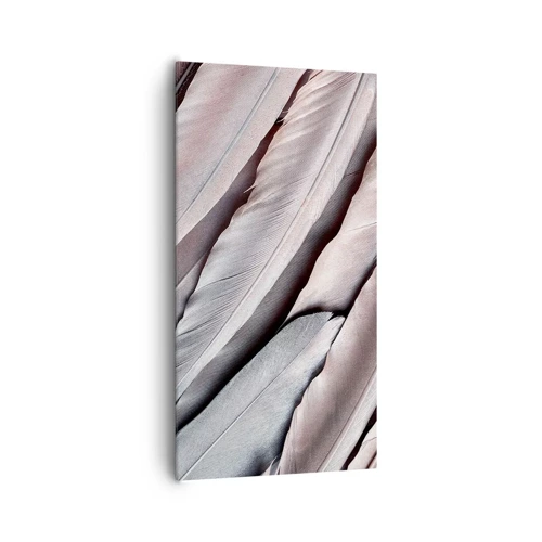 Lærredstryk - Billede på lærred - I lyserødt sølv - 65x120 cm
