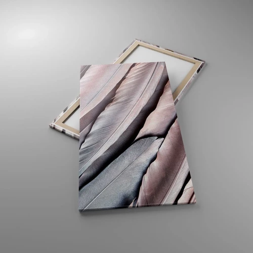 Lærredstryk - Billede på lærred - I lyserødt sølv - 65x120 cm