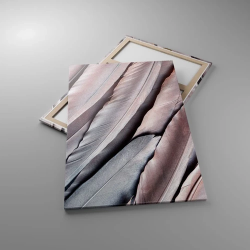 Lærredstryk - Billede på lærred - I lyserødt sølv - 80x120 cm