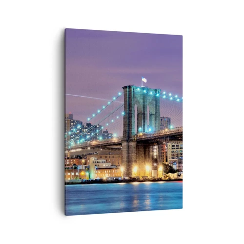 Lærredstryk - Billede på lærred - I mange år har Brooklyn Bridge - 50x70 cm