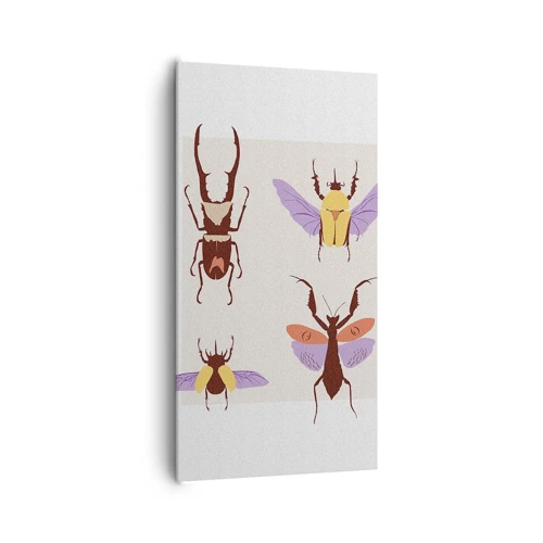 Lærredstryk - Billede på lærred - Insekternes verden - 65x120 cm
