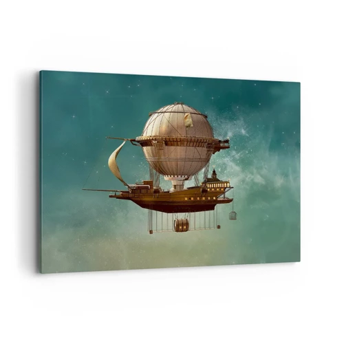 Lærredstryk - Billede på lærred - Jules Verne hilser - 100x70 cm