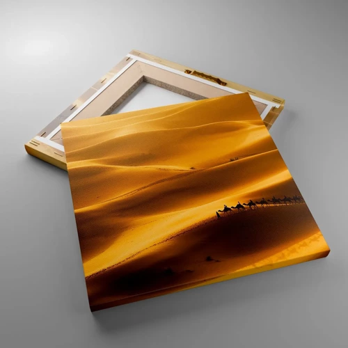 Lærredstryk - Billede på lærred - Karavane på ørkenens bølger - 30x30 cm