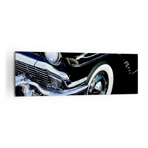 Lærredstryk - Billede på lærred - Klassikere i sølv, sort og hvid - 160x50 cm