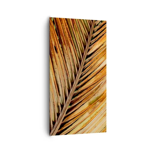 Lærredstryk - Billede på lærred - Kokosnød guld - 65x120 cm