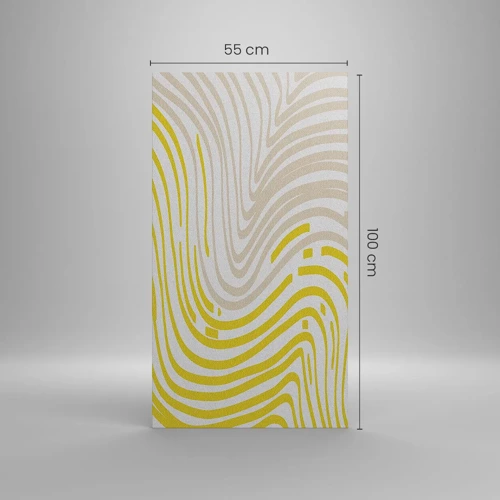 Lærredstryk - Billede på lærred - Komposition med et blidt sving - 55x100 cm