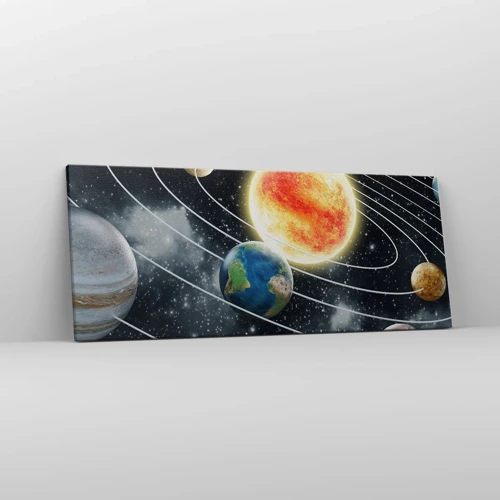 Lærredstryk - Billede på lærred - Kosmisk dans - 100x40 cm