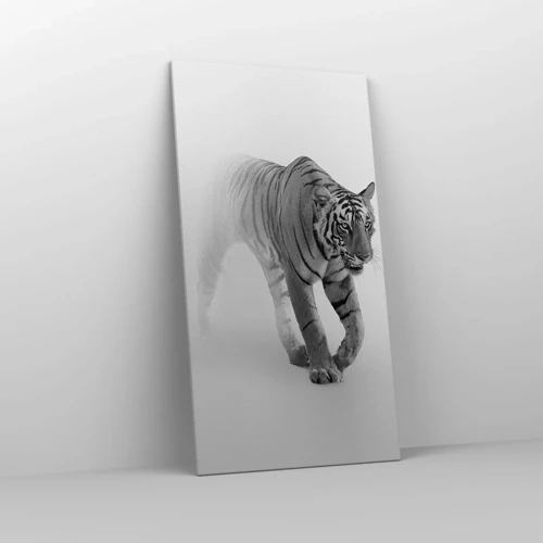 Lærredstryk - Billede på lærred - Krybende i tågen - 65x120 cm
