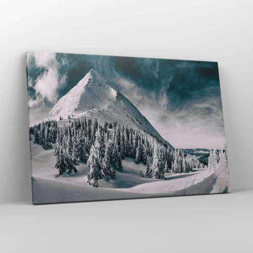 Lærredstryk - Billede på lærred - Land med sne og is - 120x80 cm