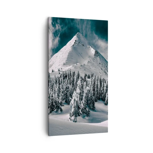 Lærredstryk - Billede på lærred - Land med sne og is - 45x80 cm
