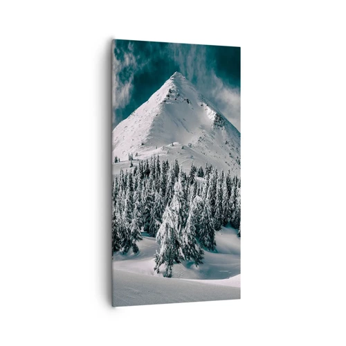 Lærredstryk - Billede på lærred - Land med sne og is - 65x120 cm