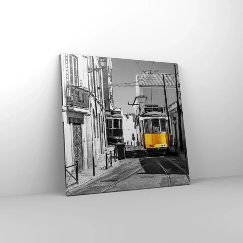 Lærredstryk - Billede på lærred - Lissabons ånd - 50x50 cm