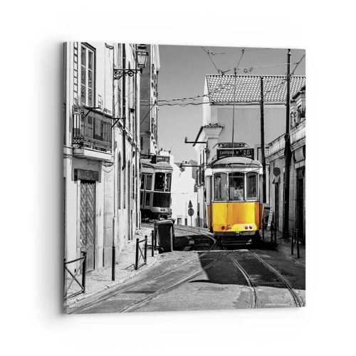 Lærredstryk - Billede på lærred - Lissabons ånd - 70x70 cm