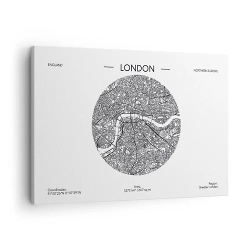 Lærredstryk - Billede på lærred - Londons anatomi - 70x50 cm
