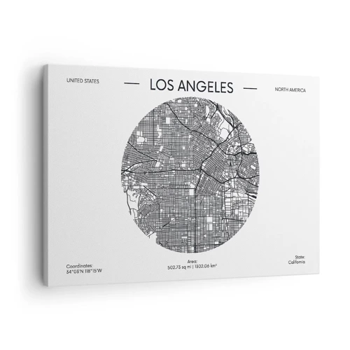Lærredstryk - Billede på lærred - Los Angeles' anatomi - 70x50 cm