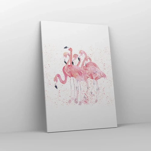 Lærredstryk - Billede på lærred - Lyserød ansambl - 70x100 cm