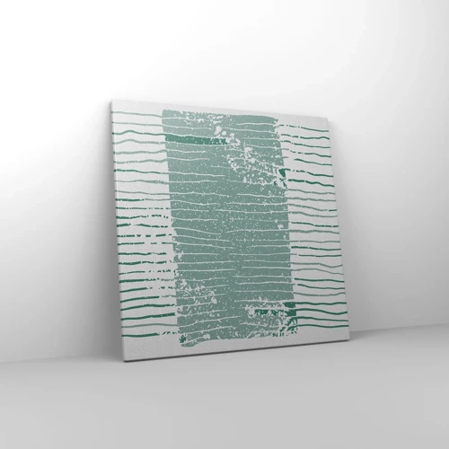 Lærredstryk - Billede på lærred - Marin abstraktion - 60x60 cm