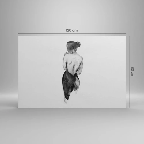 Lærredstryk - Billede på lærred - Med hende forsvinder verden - 120x80 cm