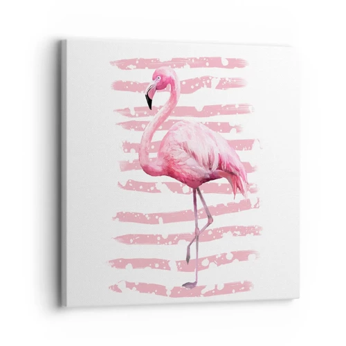 Lærredstryk - Billede på lærred - Med værdighed, om end i pink - 30x30 cm