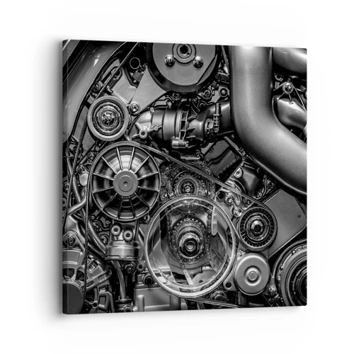 Lærredstryk - Billede på lærred - Mekanikkens poesi - 30x30 cm