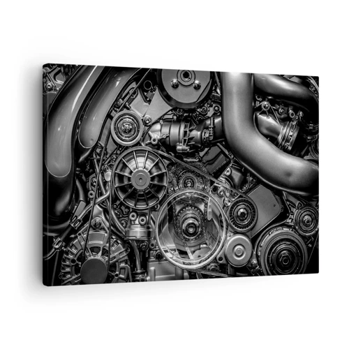 Lærredstryk - Billede på lærred - Mekanikkens poesi - 70x50 cm