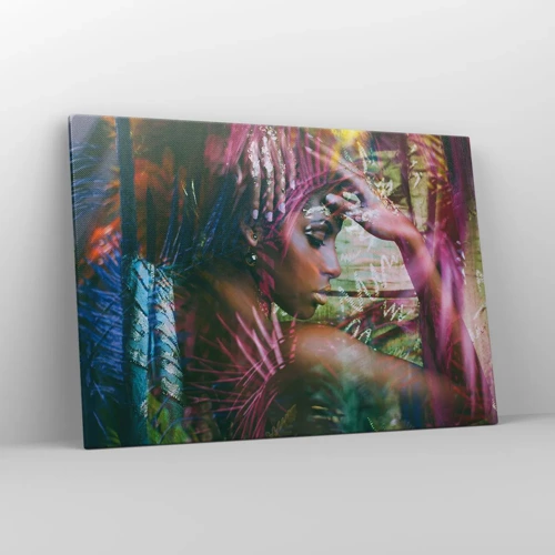 Lærredstryk - Billede på lærred - Moder Natur i junglen - 100x70 cm