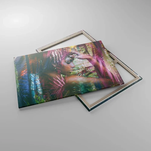 Lærredstryk - Billede på lærred - Moder Natur i junglen - 120x80 cm
