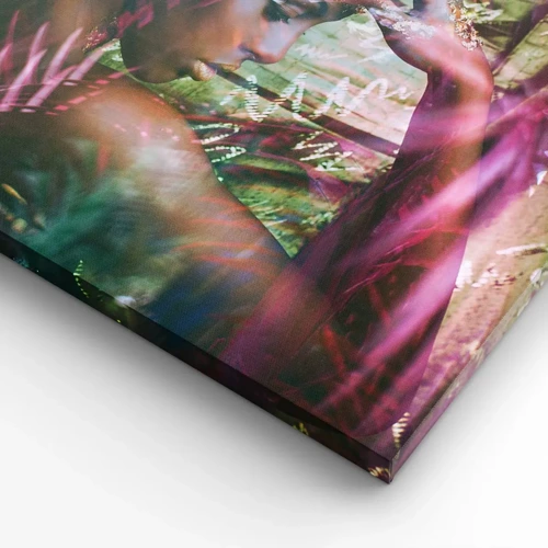 Lærredstryk - Billede på lærred - Moder Natur i junglen - 55x100 cm