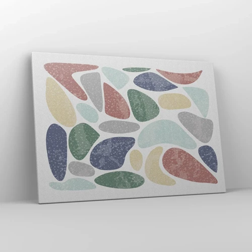 Lærredstryk - Billede på lærred - Mosaik af pulveriserede farver - 100x70 cm