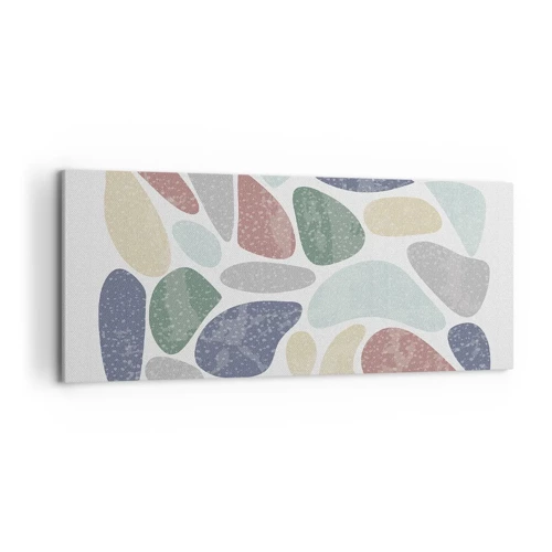 Lærredstryk - Billede på lærred - Mosaik af pulveriserede farver - 120x50 cm