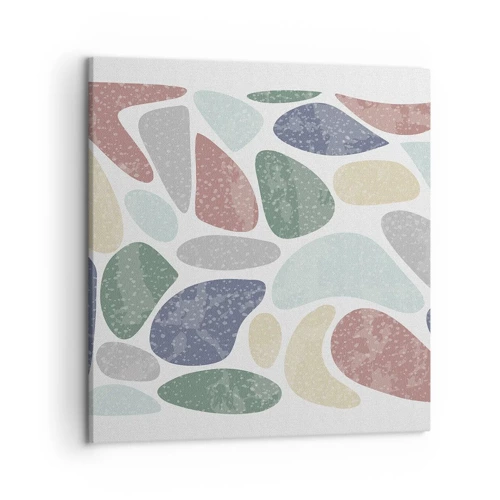 Lærredstryk - Billede på lærred - Mosaik af pulveriserede farver - 50x50 cm