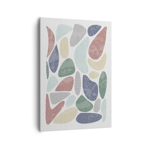 Lærredstryk - Billede på lærred - Mosaik af pulveriserede farver - 50x70 cm