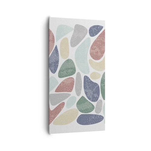 Lærredstryk - Billede på lærred - Mosaik af pulveriserede farver - 65x120 cm