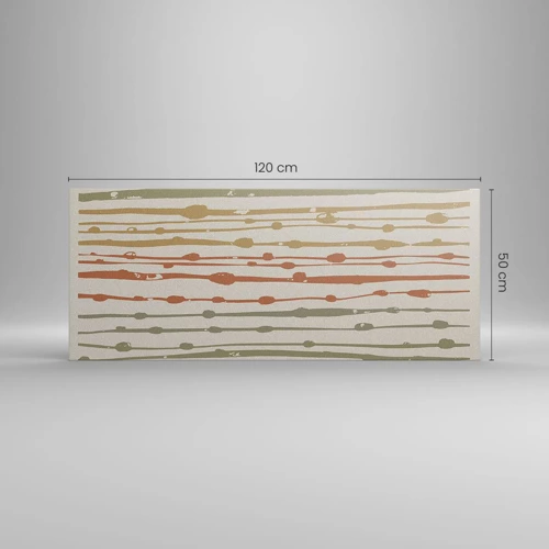 Lærredstryk - Billede på lærred - Musikalsk farvenotation - 120x50 cm