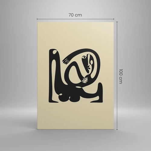 Lærredstryk - Billede på lærred - Næsten Picasso - 70x100 cm
