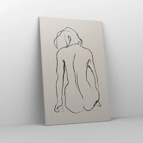 Lærredstryk - Billede på lærred - Nøgen pige - 80x120 cm