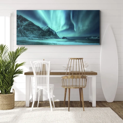 Lærredstryk - Billede på lærred - Nordens vidundere - 100x40 cm