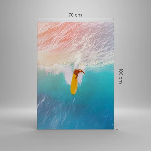 Lærredstryk - Billede på lærred - Ocean rytter - 70x100 cm